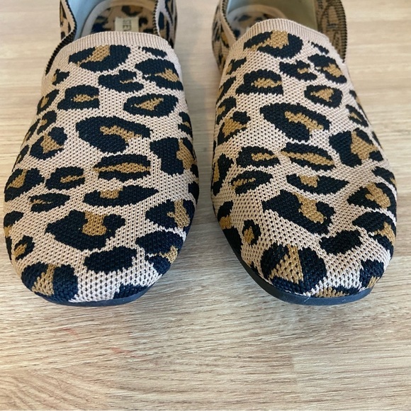 Steve Madden Knit Leopard Animal Print Raine Loafers Ballet Flats Size 8 - Picture 4 of 8